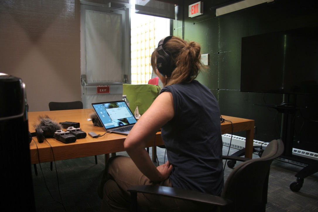 Dawn is downloading the audio recordings that were just created from the participants.