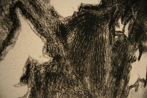 Close-up of work in progress