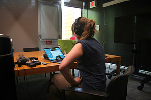 Dawn is downloading the audio recordings that were just created from the participants.